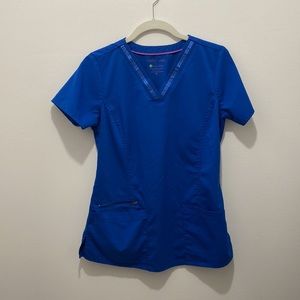 COPY - Purple Label by Healing Hands Royal Blue Scrub Top Size XS